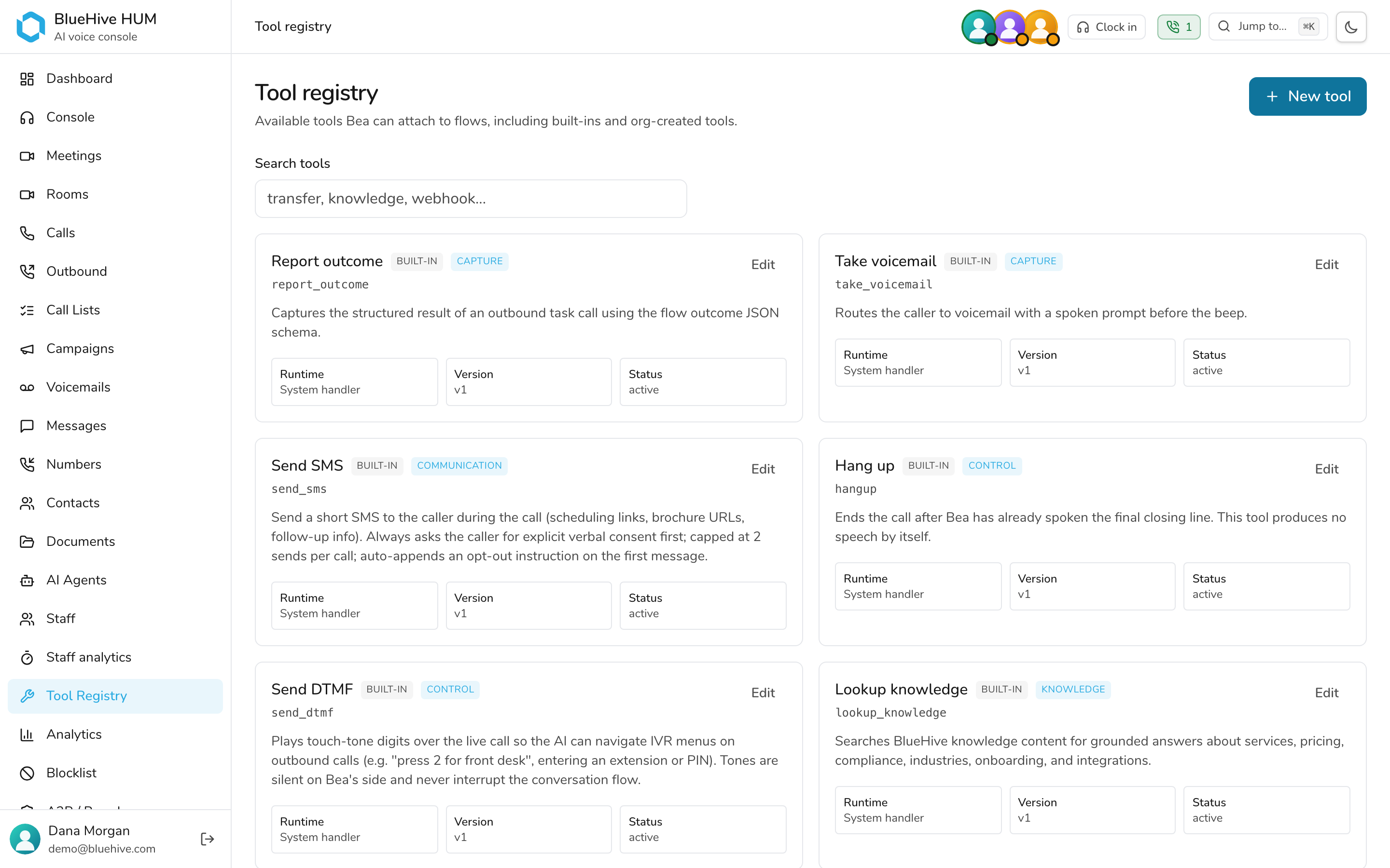 An AI tool marketplace — light