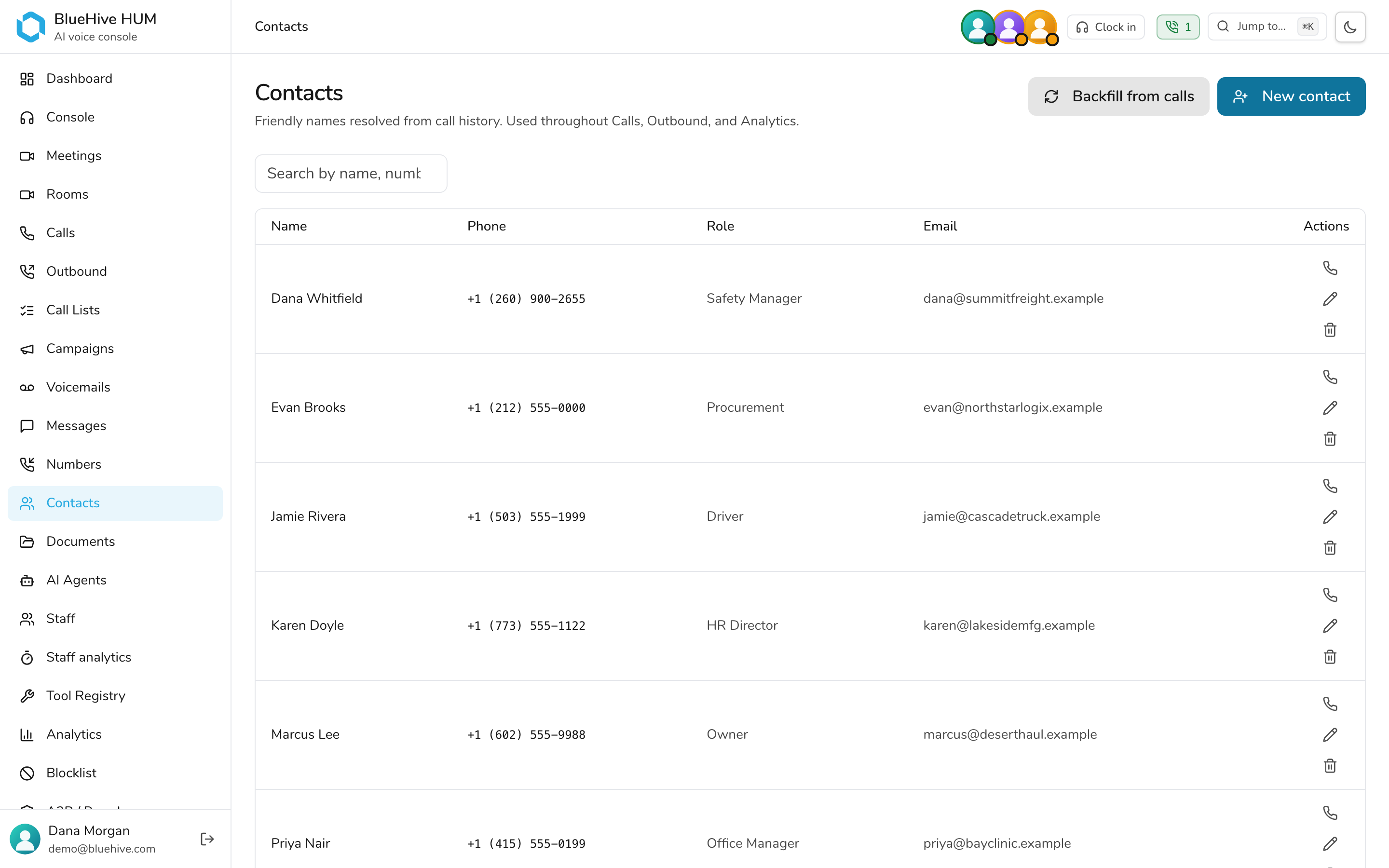 Your contacts, organized — light